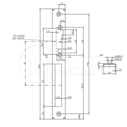 Protiplech HARTTE dlhý P 1,5mm STN U