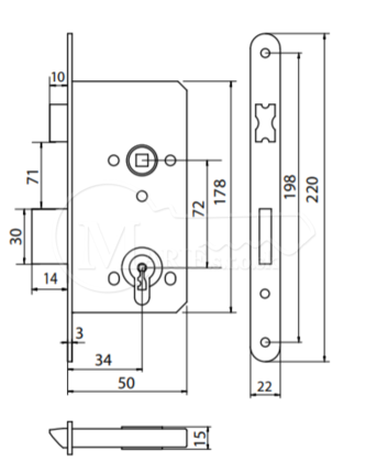 ZZ Metal-plast ZZB1 72/34/22 lavý