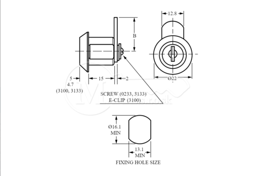 Zámok Euro-locks HPP1R stredný