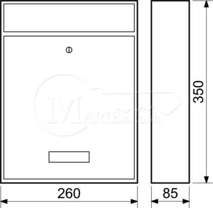 Schránka RI BK.240.BM 260x350x85 biela