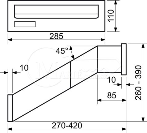 Schránka RI BK.38.N 285x110x260-420