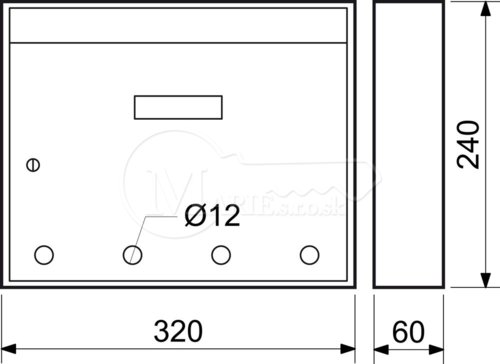 Schránka RI BK.24.D.HM 320x240x60 hnedá