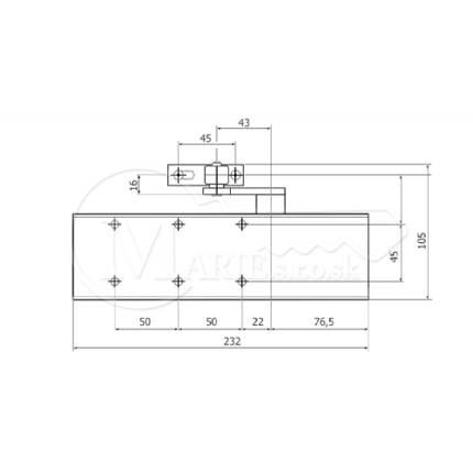 Dorma TS-71 s ramenom hnedé EN3-4