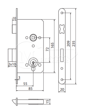 ZZ Metal-plast 72/55 vložka PP pravý 424