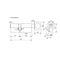 Vl RI EURO Secure K40x60 Ni gombík 5kl