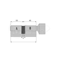 Vl RI EURO Secure K45x55 Ni gombík 5kl