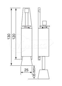 Stavač dverí Biely CZ 130mm