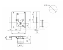 Zámok Titan 845/35 851-C 5st. 3kl nábytk